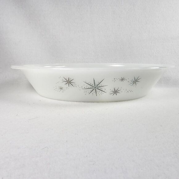 Rare Glasbake Vintage Snowflake separated milk glass Dish White - Picture 12 of 12